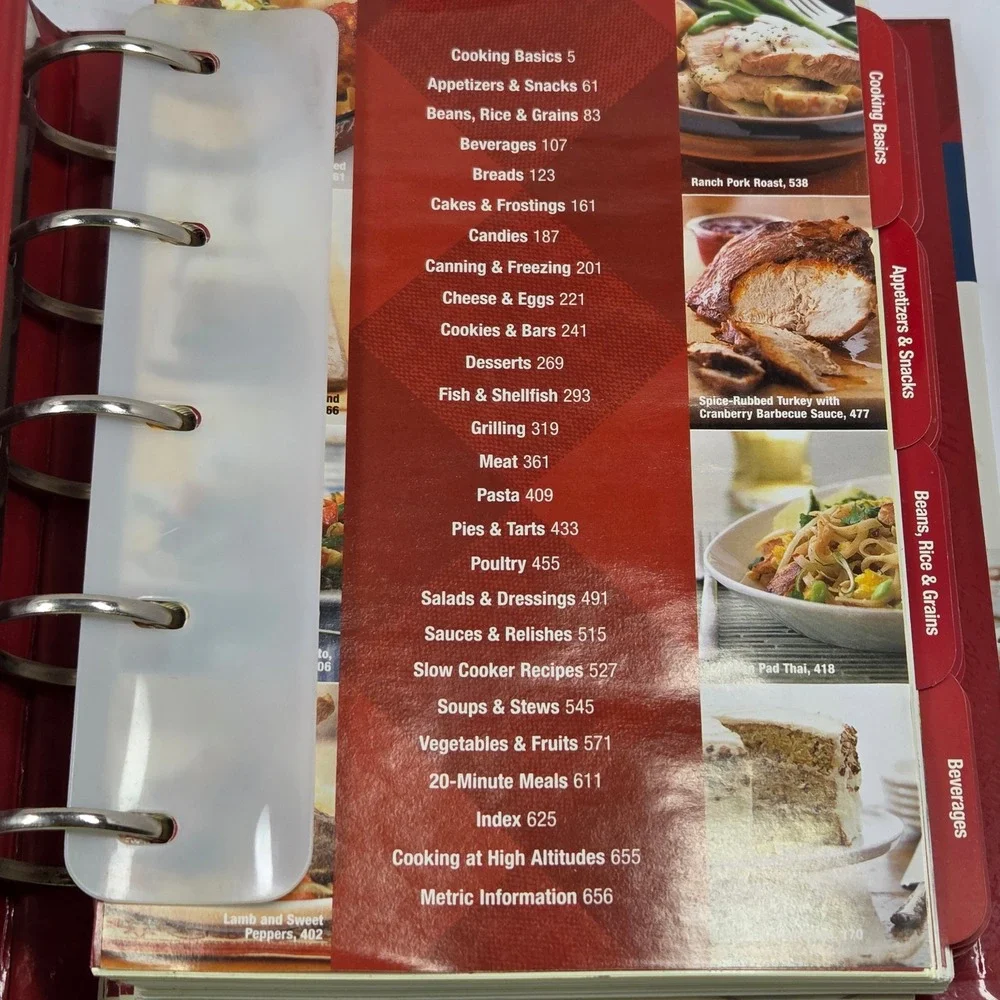 Better Homes and Gardens New Cook Book 14th Edition 3 Ring Binder Red Gingham